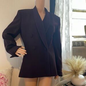 Vintage Christian Dior Double-Breasted Purple Blazer